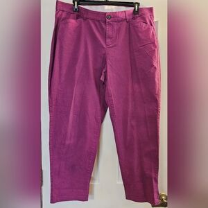 Lane Bryant Fuchsia Boyfriend Cut Pants